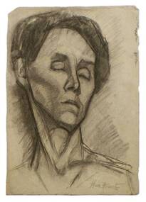 Drawing, Slawa Horowitz-Duldig, Head of a woman (with eyes closed) by Slawa Horowitz-Duldig c. 1921, c.1921