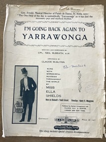 Document - Sheet Music, I'm Going Back again to Yarrawonga"