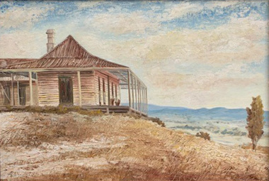 Painting, Alan SATORI, Mt Caroline Homestead, Doreen, 1973