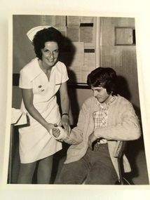 Sr Sandra Dickson, c.1974, Casualty Department, Ballarat Base Hospital