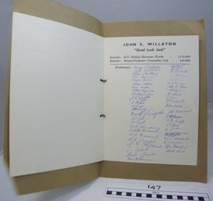 Farewell Card (1961), JOHN S. WILLATON     "Good Luck Jack", August 1961