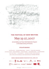 2007 Emerging Writers' Festival Poster