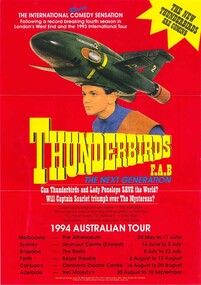 Theatre flyers, Thunderbirds F.A.B. - The Next Generation (comedy) performed at Athenaeum Theatre, Melbourne commencing 25 May 1994