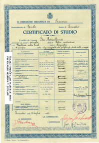 School Certificate, Marcela Bole Gec Monastery School Tomaj School Certificate 1925