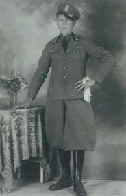 Photo, Silvester Bole in Italian army uniform, fought the Mussolini War in Ethiopia, 1933