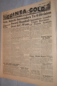 Newspaper, Guinea Gold, 14/9/1945