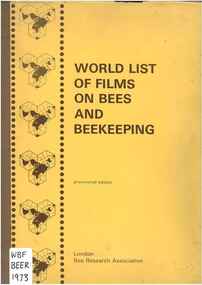 Publication, Bee Research Association, World list of films on bees and beekeeping (Bee Research Association), London, 1973
