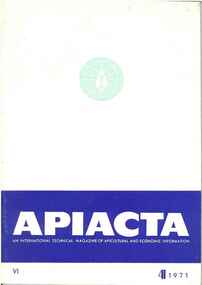 Publication, APIACTA: an international technical magazine of apicultural and economic information (APIMONDIA), 1971-1993
