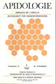 Publication, Apidologie, (Deutscher Imkerbund, Arbeitsgemeinschaft der Institute für Bienenforschung), Paris, 1985-1991