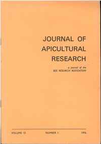 Publication, Journal of Apicultural Research (International Bee Research Association), Gerrards Cross, UK, 1976-2009