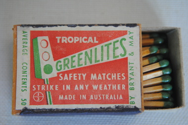 Safety Matches, Bryant & May, "Tropical Greenlites", 1st half of 20th Century