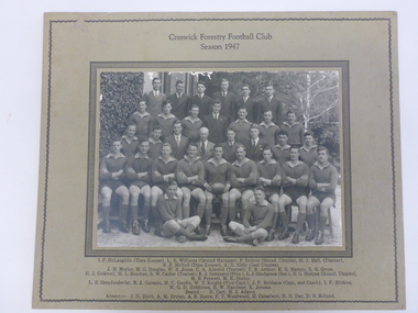 Photograph - Photograph of the Creswick Forestry Football club . Season 1949, Creswick Forestry Football club . Season 1949, 1947