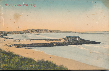 Photograph - Postcard, South beach Bathing boxes