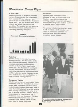 Rehabilitation Services report with image of Ann Burns and Robyn Flintoft