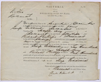 Deposition, 30 November 1854