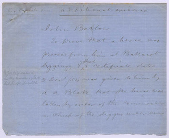 Deposition, 26 January 1855