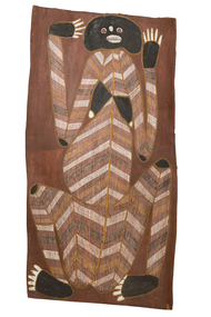 Painting - Natural pigment on bark, Mawurndjul, John, 'Female Wayarra Spirit' by John Mawurndjul, 1995