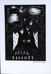 Work on paper - Artwork - Bookplate, Helen Elliott