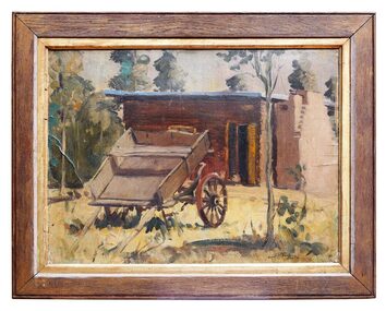 Oil Painting, Firts Building at Dunmoochin, 1955