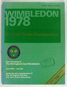Tournament Programme, 1978
