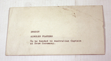 Davis Cup Draw cards, 1983