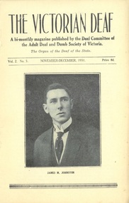 Newsletter, The Victorian Deaf - November-December 1931