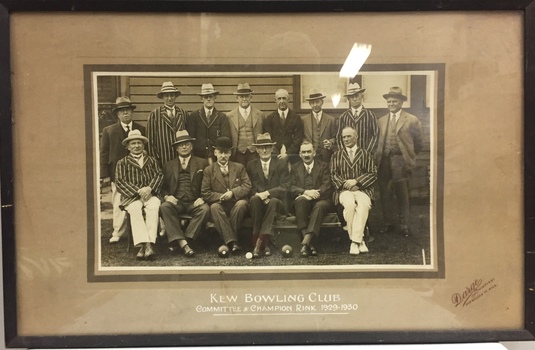 Kew Bowling Club Committee and Champion Rink 1929-30