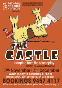 Memorabilia - Program Photos Newsletter Poster Articles, The castle adapted from tghe screenplay directed by Maureen McInerney with kind permission from Working Dog Productions