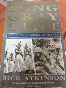 soft cover non-fiction book, The Long Gray Line, West Points to Vietnam, 1989