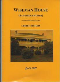 Booklet, Wiseman House (Sawbridgeworth) A Brief History, May 2003