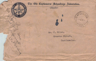 Envelope, Addressed to Mr C Rilen, 20 September 1945