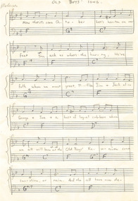Sheet Music, Old Boys Song