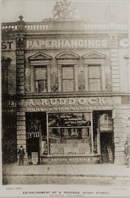 Postcard - Card Box Photographs, Establishment of A. Ruddock, Sturt Street.  Ballarat
