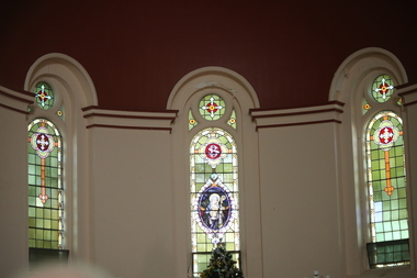 Photograph - Digital photographs, L.J. Gervasoni, St Brigid's Crossley - stained glass window, 2016