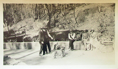 Photograph - Black and White, Mineral Spring at Daylesford, 1934