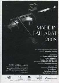 Program, Made in Ballarat 2008, 22 June 2008
