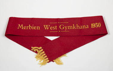 Memorabilia - Sash, Merbein West Gymkhana 1950, 1950