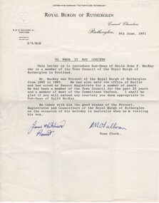 Letter, 1971