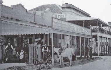 Terminus Hotel to the right of image, beside Peter McLean's Store C 1894