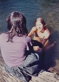 Elaine and Ruby at the river