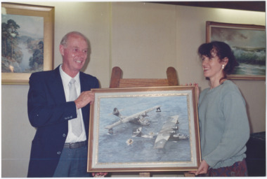 Photograph, Painting by Legatee Cliff Hull, 1991