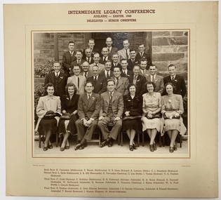 Photograph, Frank Boase, Intermediate Legacy Conference, Adelaide, Easter 1948, 1948