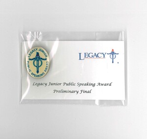 Document, Legacy Junior Public Speaking Award Badge, 2000s