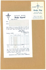 Document, Badge Appeal form and Voluntary Helper Tag, 1960s