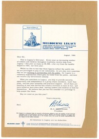 Document, Direct Mail letter to donors, 1966