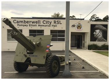 Photo, Camberwell RSL, external photo showing the Camberwell RSL in 2017, Photo taken by Peter Fielding in June 2017