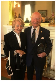 Photo, Jack and Deloris Bell after receiving the Victorian Senior citizen award in 2017. Jack is 100 years young and a surviver of both Italian and German POW camps in WW2