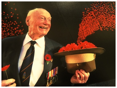 Photo, Jack Bell, ex WW2 POW, Remembrance Day 2017