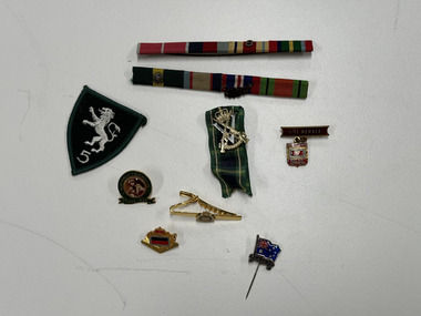Award - various badges and riband bars, Brigadier Lowen's riband bars and badges