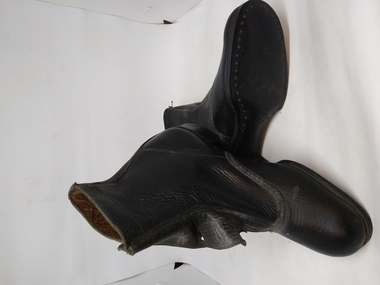 Footwear - Pair Black Leather Child's Button up Boots, Pair Child's Boots